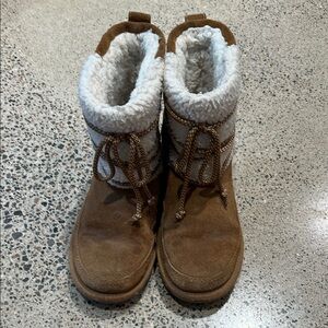 Koolaburra Brown and White Kids Boots